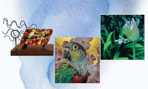 The three artists' work at the JAM Exhibit