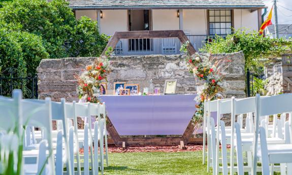 One arrangement for a wedding at the Bayfront Marin House Weddings Padro Sanchez House