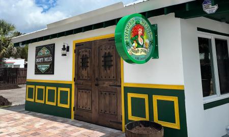 The exterior of Durty Neli's pub