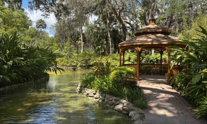 The walkway to the gazebo