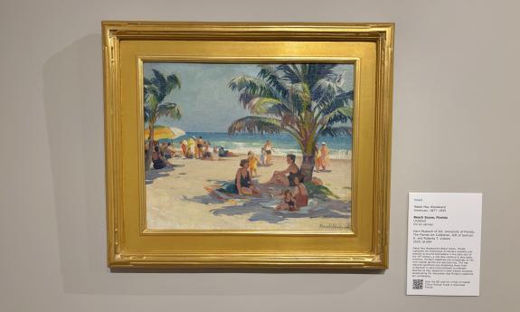 A beach painting in the Wild Waters Exhibit